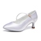 White Satin Adult Female M 5.5CM