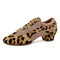 Brown Leopard Pattern Double Wool Sole 3.5CM