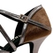 Pearl Fish Braided Style Brown Coffee Seven-point Heel