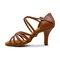211 Brown PU Flat Strip 8.0 Tapered Heel