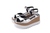 Fish mouth sandals silver white stars (8cm)