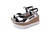 Fish mouth sandals silver glossy (8cm)