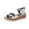 Fish mouth sandals rose gold glossy (8cm)