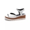 Fish mouth sandals white glossy (5cm)